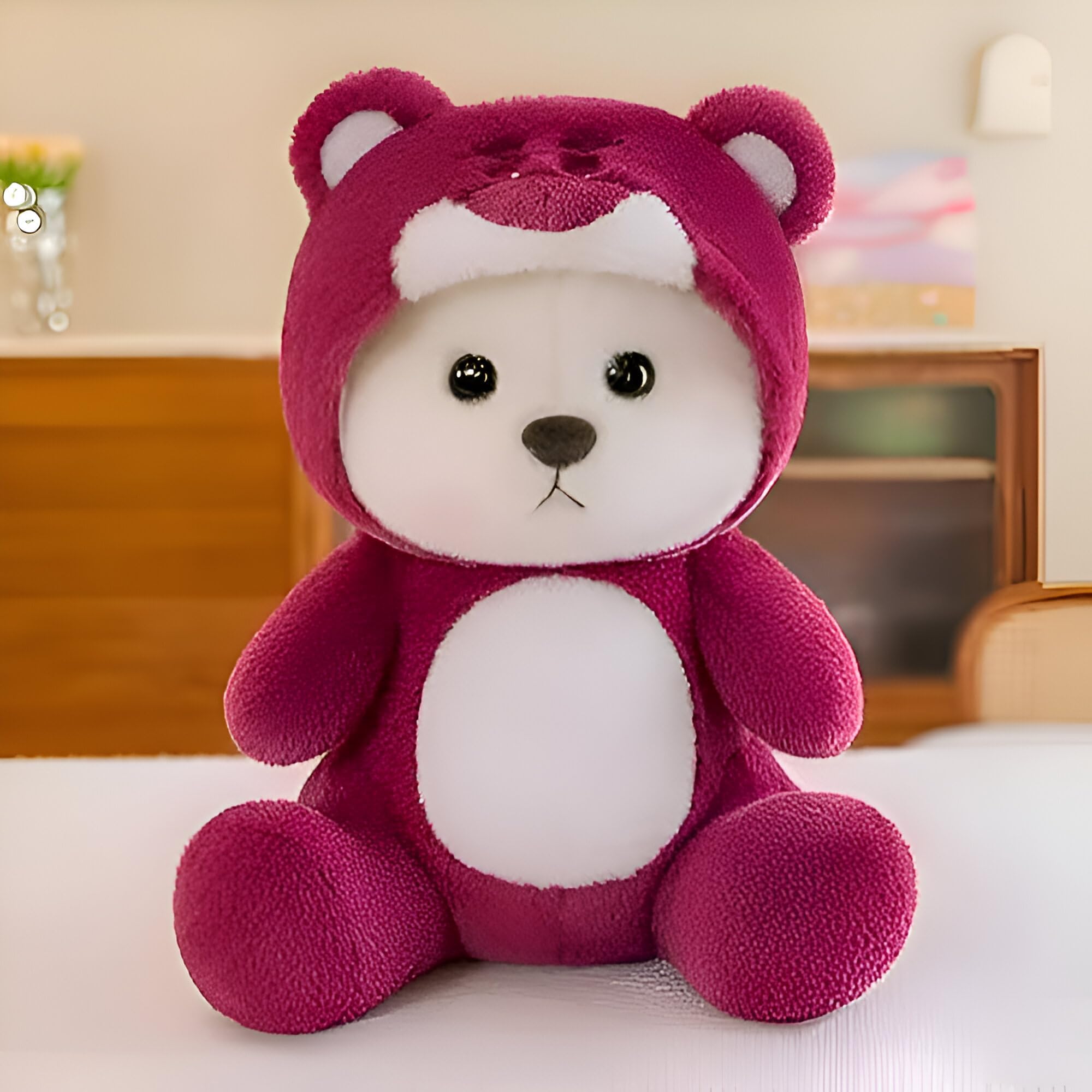 Cute Stuffed Animals Plush Toys | Soft Toys for Kids Girls Teddy Bears Plush Toys for Children and Adults (Wine Red, Large) 40CM