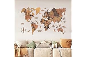 3D Wooden World Map Wall Art - A Journey of Discovery