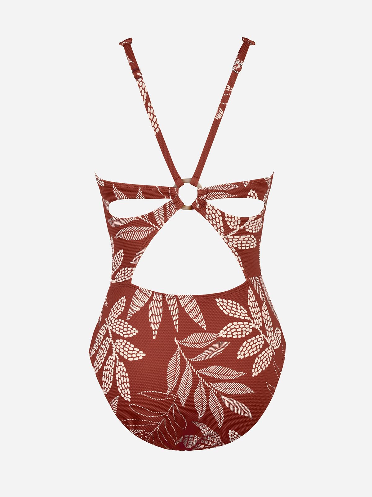 CUPSHE Maillot de bain une pièce pour femme avec col en V profond et découpe en O