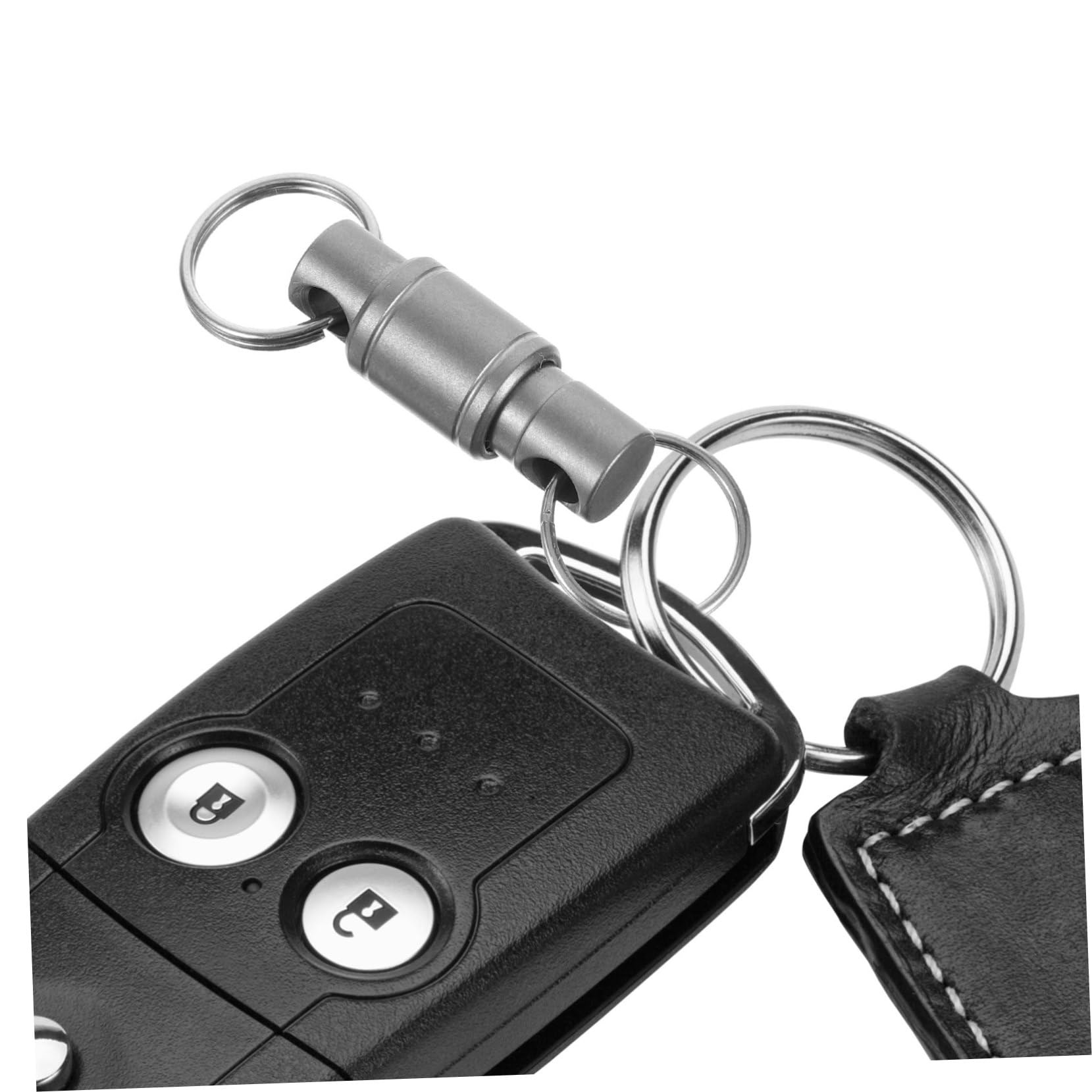 Toyvian Anello per Strumenti per Portachiavi Portachiavi con moschettone Titolare Anelli Chiave per Le Chiavi dell'auto Piccolo Portachiavi a sgancio rapido Lega di Titanio Argento