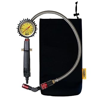 Tire Inflator Gauge Tool - 60 psi Analog Modular VentosoTM - Trooper RED