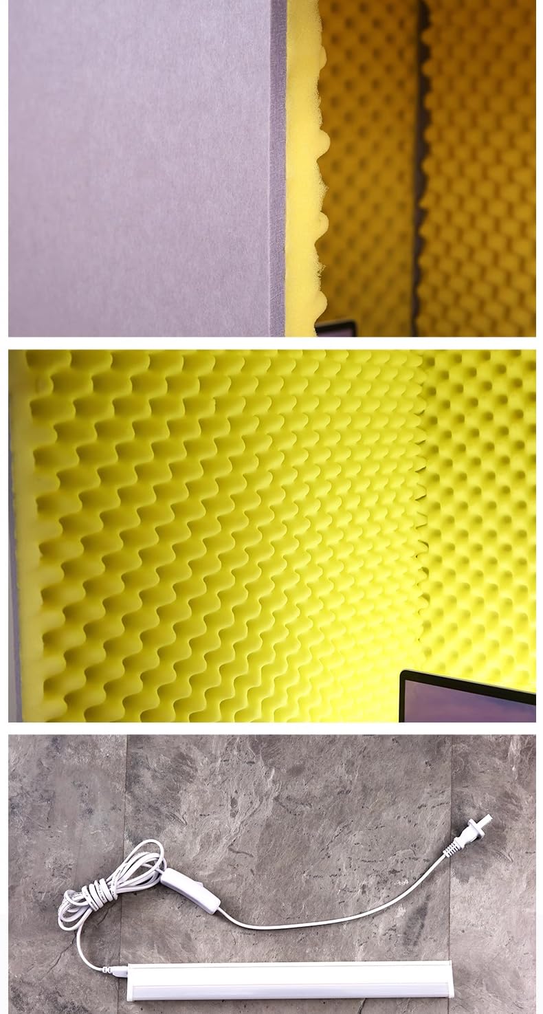 Cabina insonorizada portátil de Escritorio - Cabina Verde para grabación Vocal con cancelación de Ruido, Ideal para oficinas en casa y Estudios de grabación.