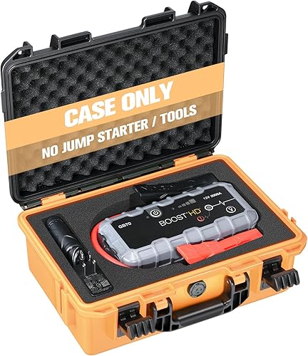 Miniatura 6 de Funda para NOCO Boost X GBX75 GB70 – Funda de transporte impermeable con espuma personalizada para cables y accesorios de cargador de arranque