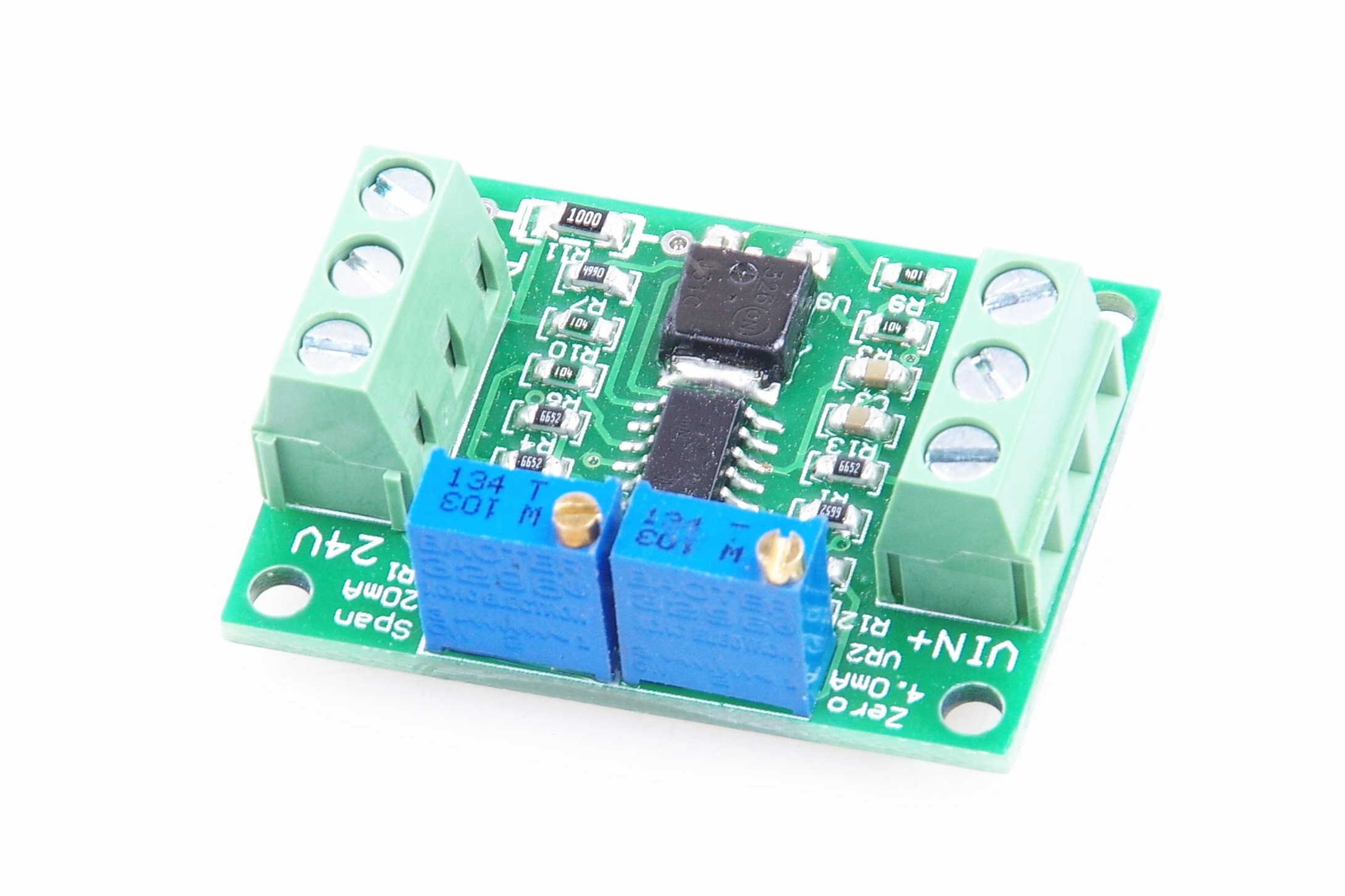 Modulo Convertitore Tensione-Corrente 0-24V A 4-20mA - Ingresso 0/2.5/3.3/5/10/15/24V