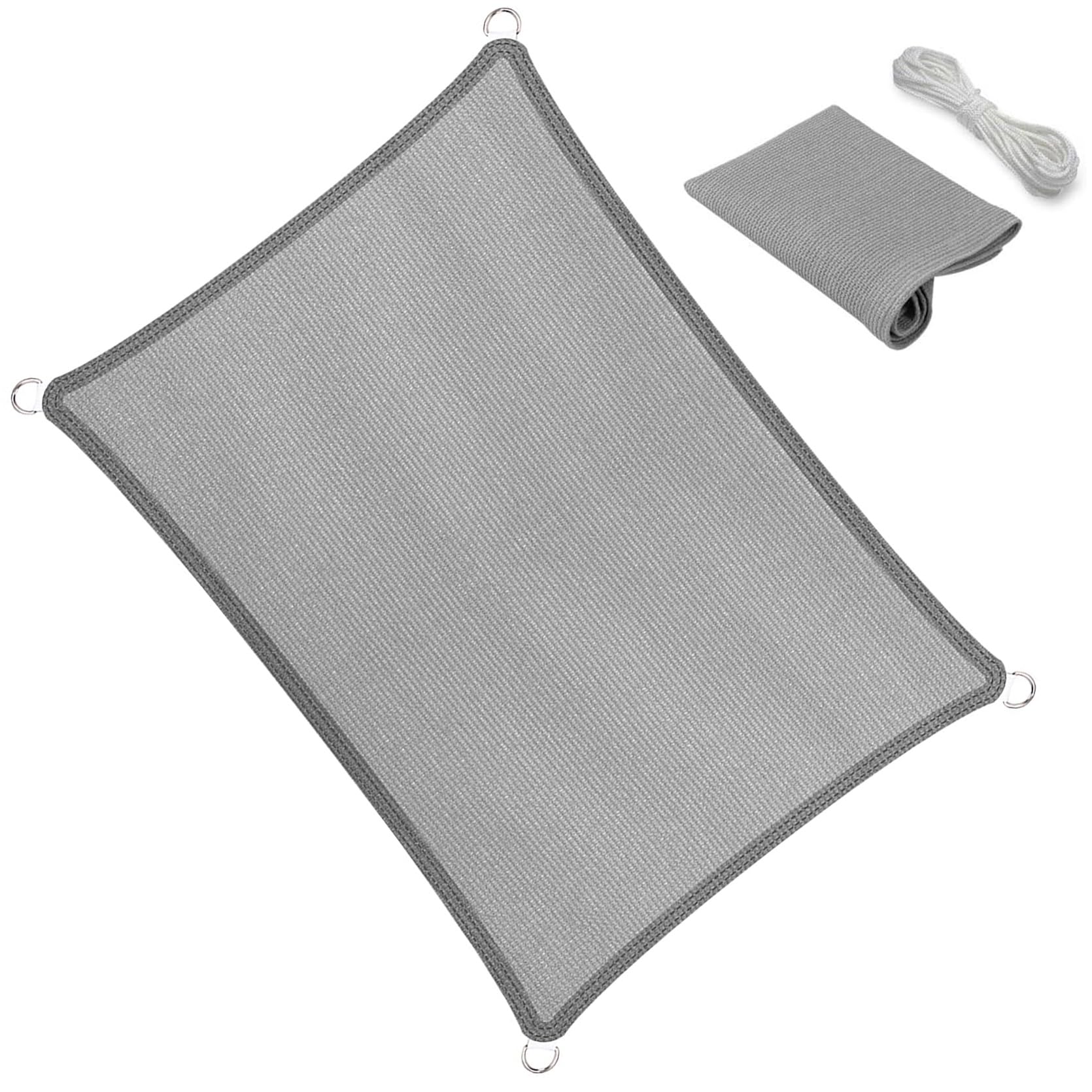 KLGFBDC Extra Large Awning Canopy 140x580 cm 98% UV Protection Tear Resistant HDPE Polyester Weatherproof & Breathable Shelter for Patio & Garden Light Grey Sun Shade