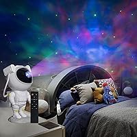 Vista 4 de Proyector de estrellas, proyector de luz de galaxia, proyector estrellado de astronauta con control remoto, temporizador y luz nocturna de cielo