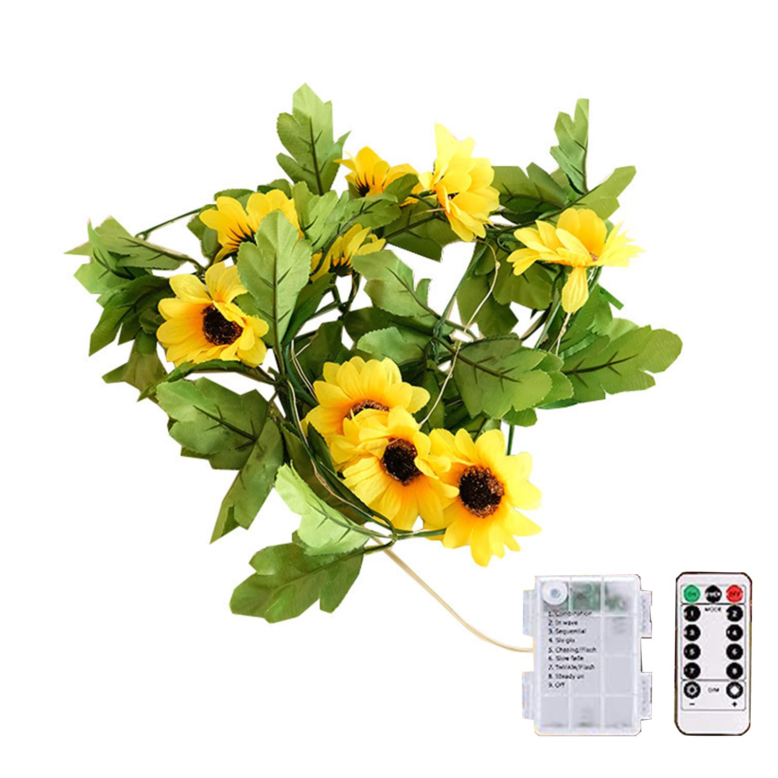 Artificial Sunflower String Lights, 16FT 50LED Hanging Flower Fairy
