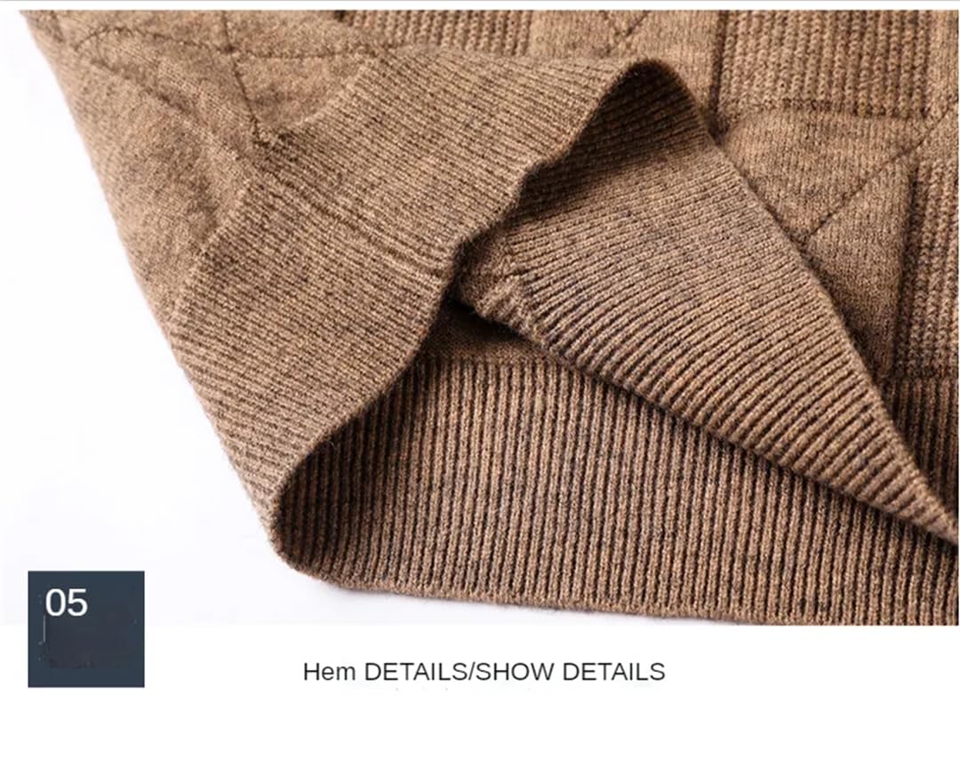 Rfmfkkg Suéter de punto sin mangas para hombre, chaleco de punto con cuello en V para negocios, casual
