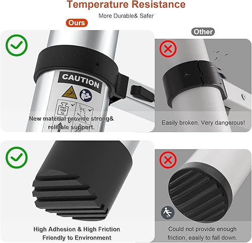 Miniatura 5 de Luisladders - Escalera telescópica extensible multiuso antideslizante y antipinzamiento