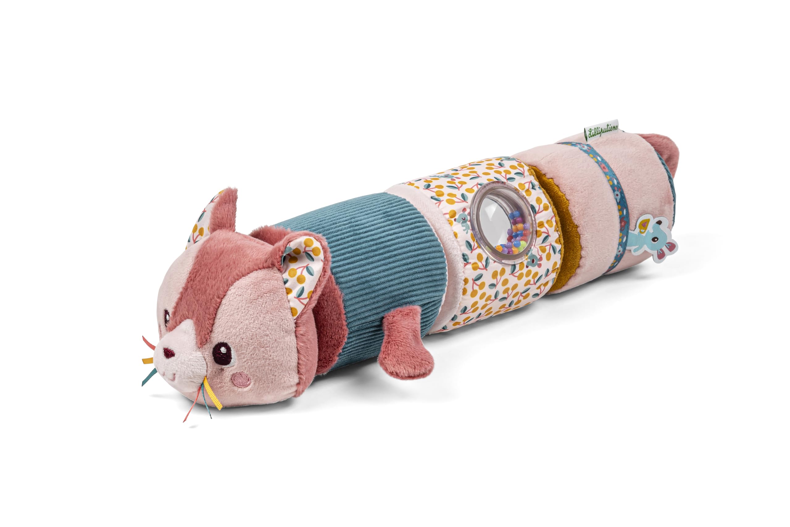 Lilliputiens, 4-in-1 Sound Roller with Rattles and Assembling Cylinders, Baby Development Toy Jeanne the Cat