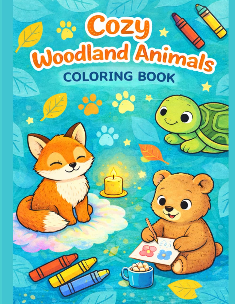 Cozy Woodland Animals: A Cute and Relaxing Coloring Book for All Ages 40 pages