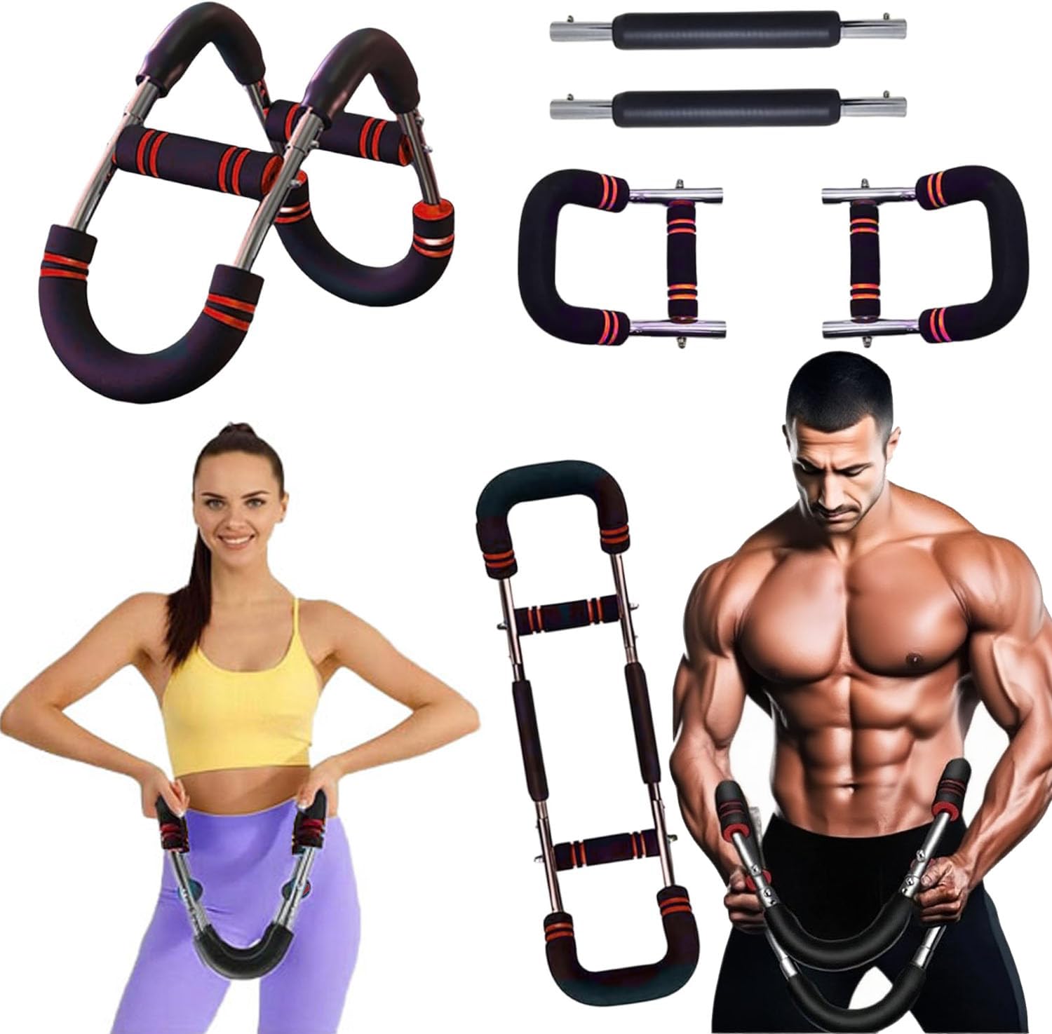 Mr Sculpt Gorilla Bar - Attrezzatura per allenare braccia, a forma di U, 30-50 kg, per allenare il seno e l'avambraccio, Power Twister, per l'allenamento dei muscoli pettorali, per uomini e donne