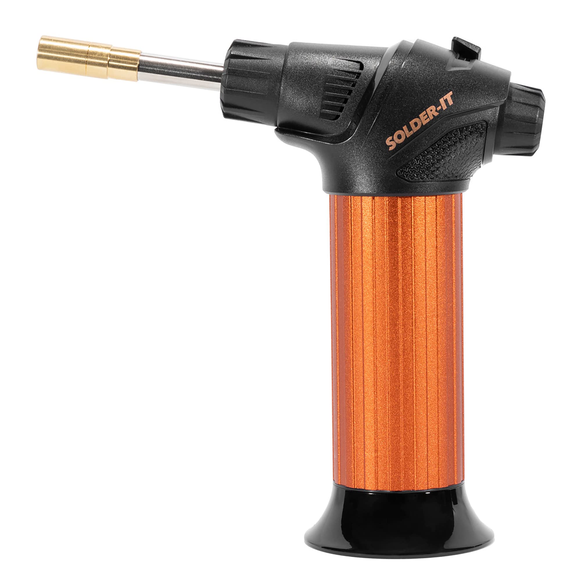 Solder-It Pro-Torch (PT-620CR) | Butane Blow Torch Kit with Webbed Flame and Pinpoint Nozzle | Water-Resistant Piezo Electronic Ignition | Butane Refill Blow Torch, Soldering Tool, and Grill Lighter