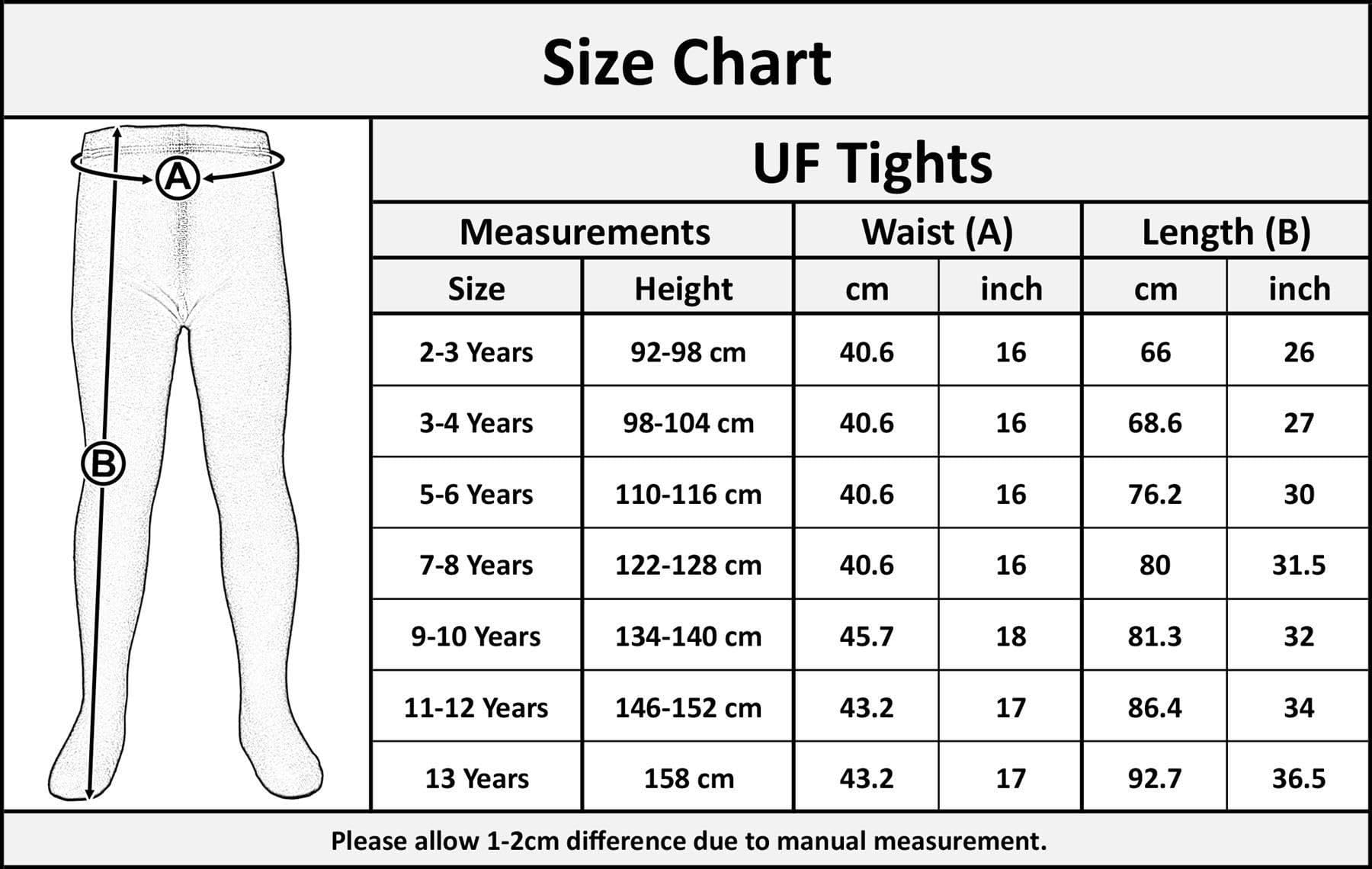 A2Z 4 Kids Dziewczęce Polar Podszyte Termiczne Rajstopy 3 Or 6 Opakowanie - Thermal Tights Black 6 Pack 3-4