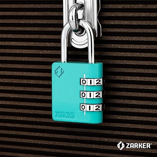 Miniatura 7 de XD35 Candado de combinación de 3 dígitos para gimnasio, deportes, escuela y empleados, al aire libre, caja de herramientas, estuche, cerca y