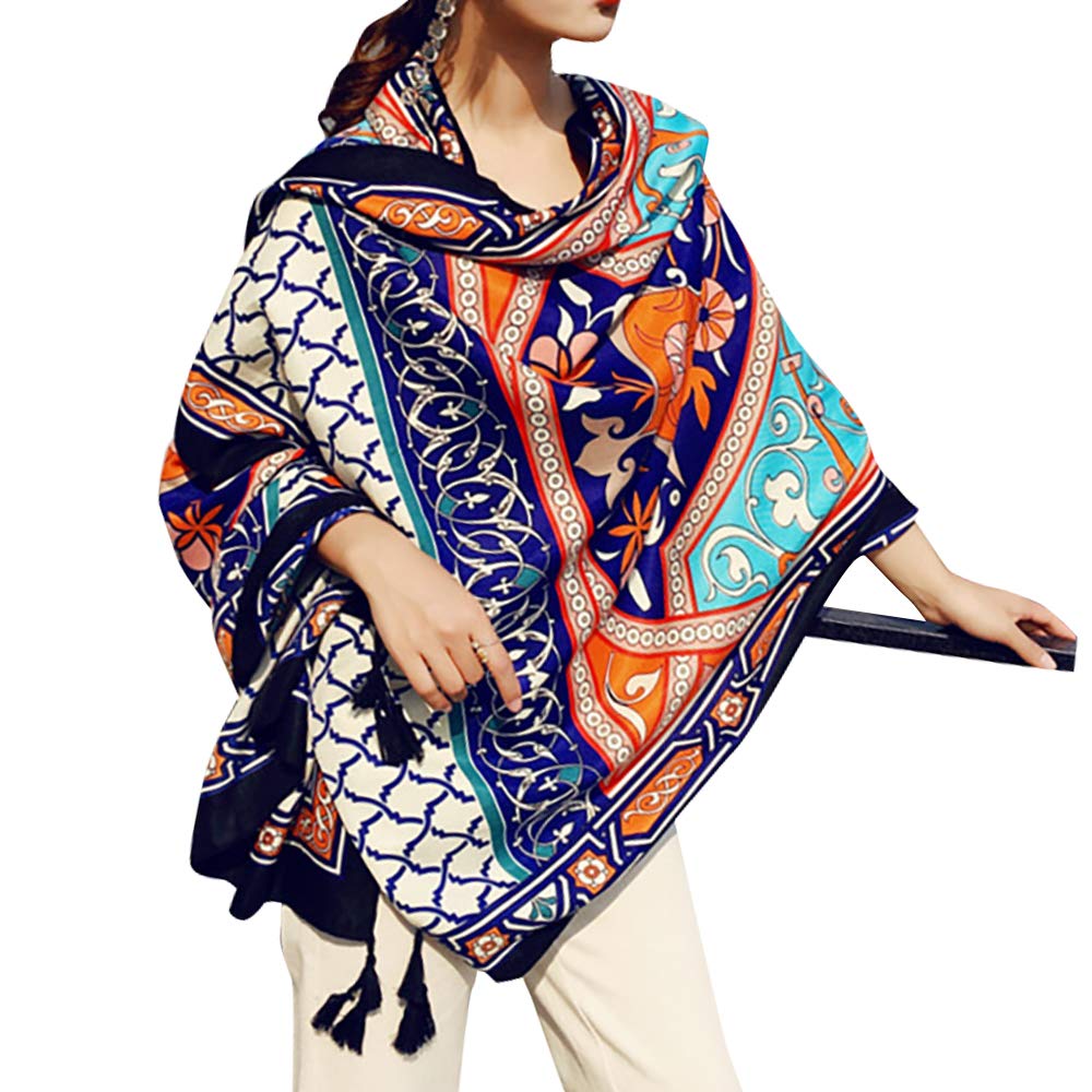 techcitytechcity Womens Scarf Wraps Shawl Oversized Bohemian Soft Wrap 75"x 40",Sheer Gift for Women Girls