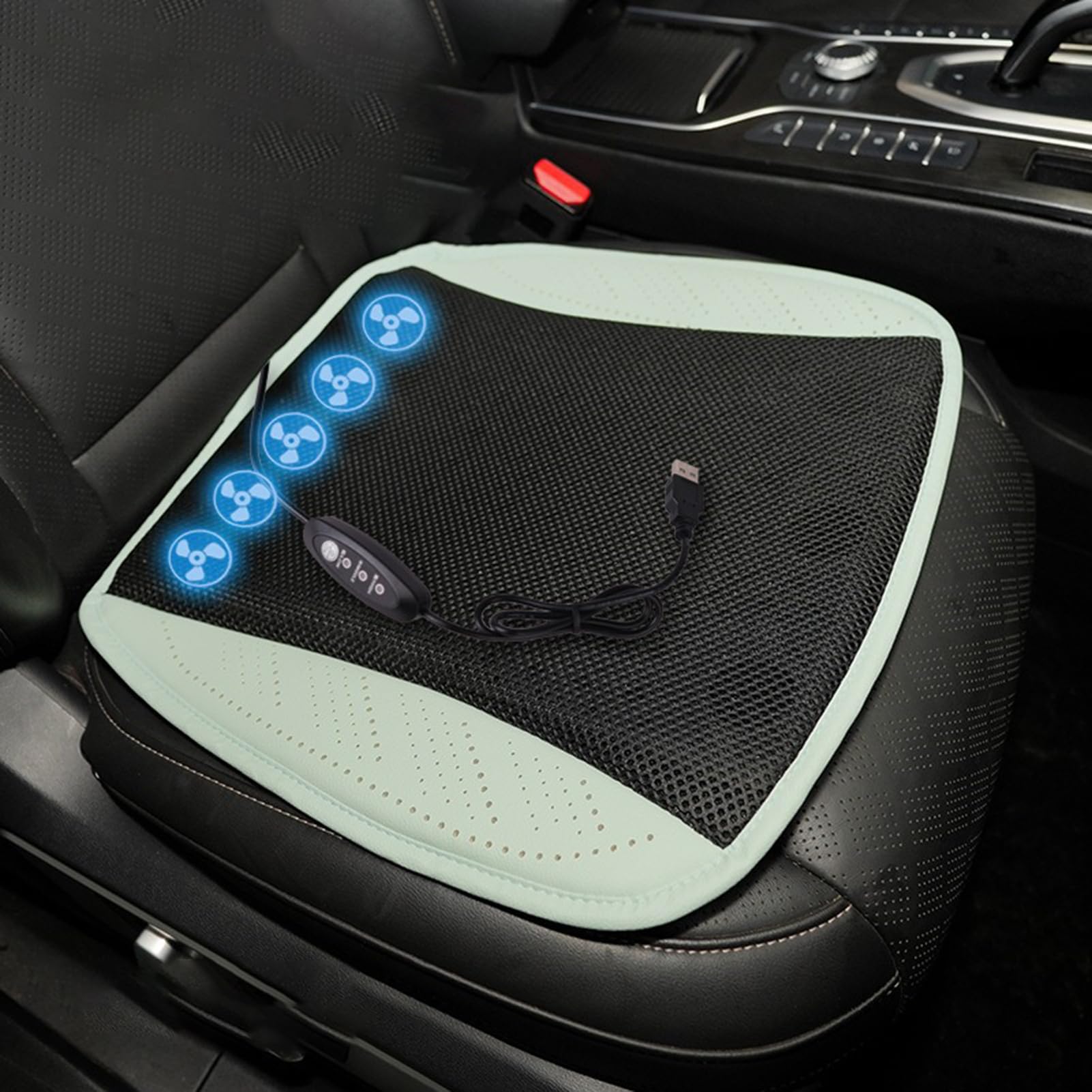 Cuscino per il Sedile 'Automobile Leggero Multifunzionale Ergonomico | Cuscino Traspirante con Ventilatore Leggero Multifunzionale Antiscivolo Per Auto Camion Guida Viaggio Casa Cuscin