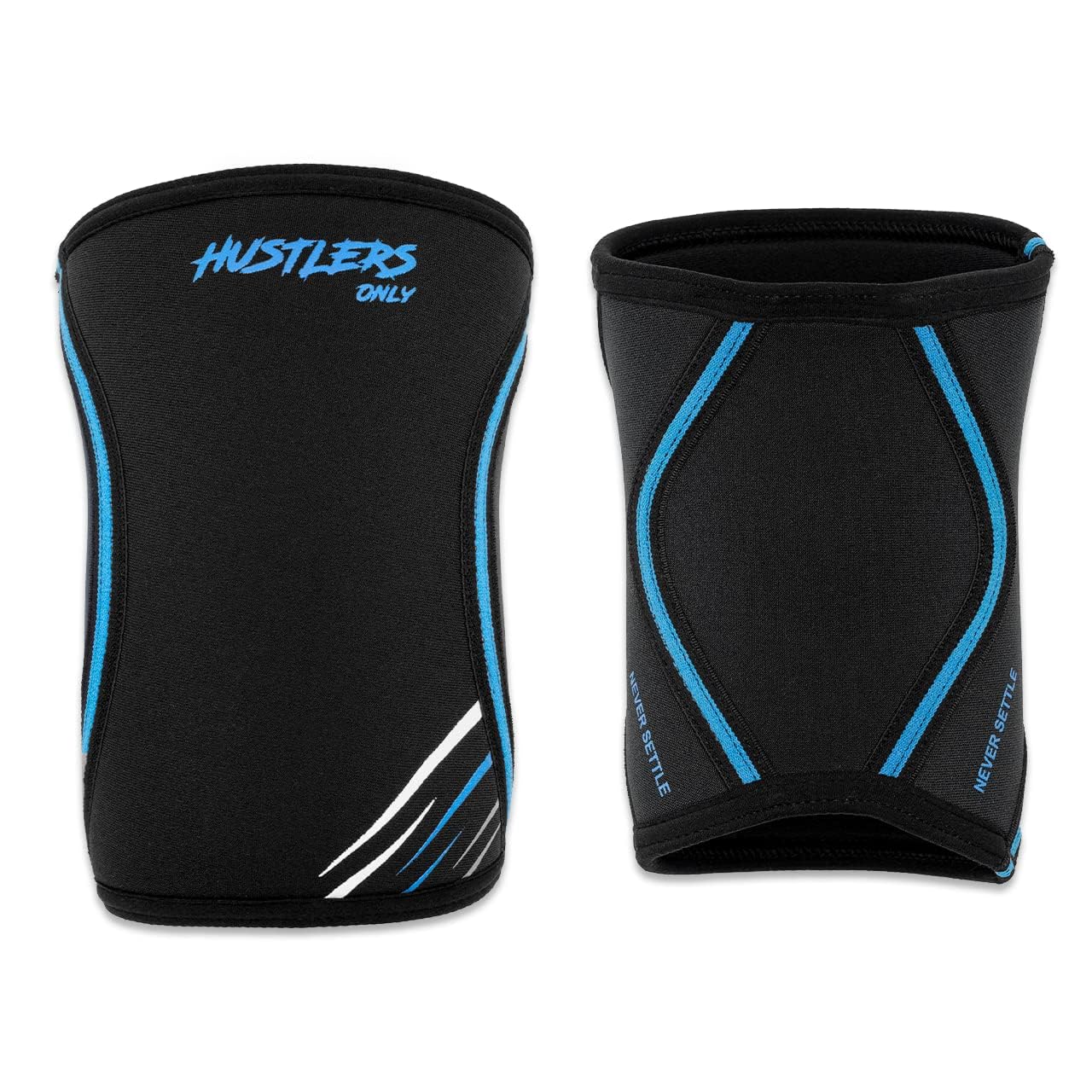 Hustlers Only Gomiti per sollevamento pesi 7 mm in neoprene a compressione per gomito per sollievo immediato dal dolore alle articolazioni e gomiti per allenamento in palestra, powerlifting (L, nero)