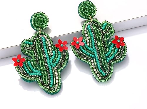 Miniatura 2 de Aretes colgantes hechos a mano con cuentas de aguacate, piña, sandía, bohemia, declaración de fruta, aretes de gota de verano, playa, regalos