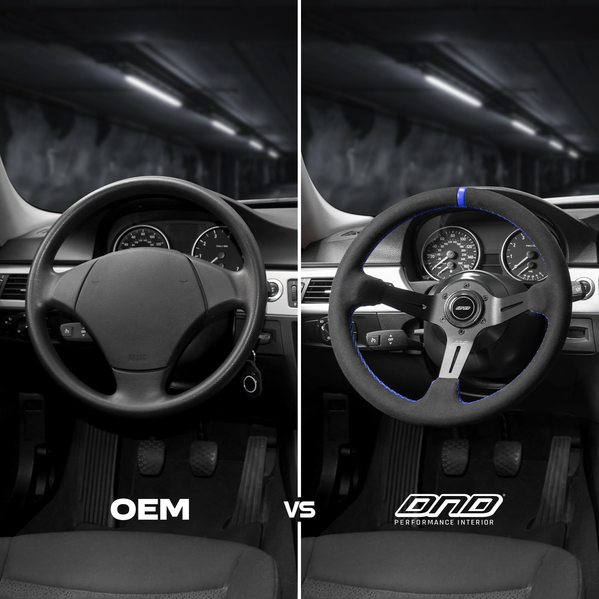 Amazon | DND Performance Interiorのスエードレースホイール、ブルー