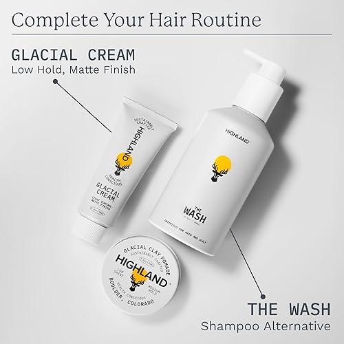 Miniatura 9 de Highland Glacial Pomada de Arcilla para el Cabello - Arcilla para peinar galardonada para hombres y mujeres hecha con ingredientes 100% naturales