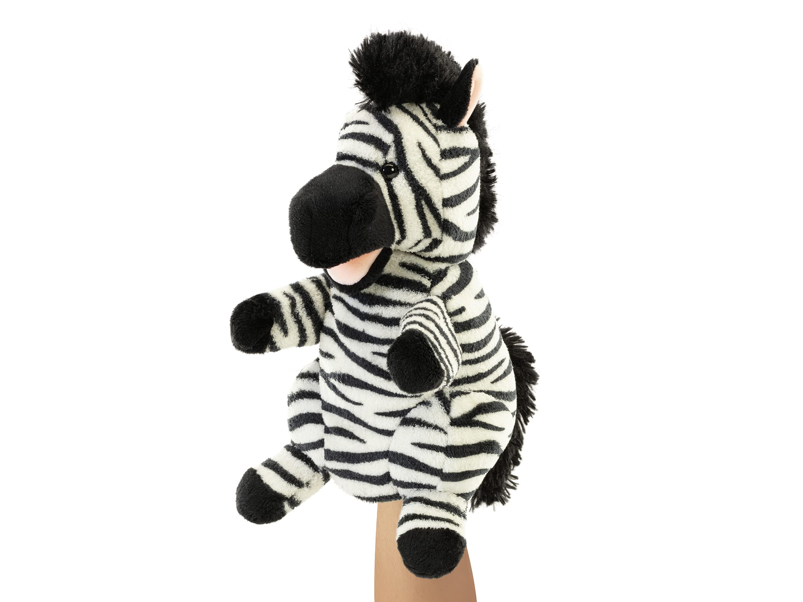 Trudi Marionnette zèbre Marionnettes et marionnettes en Peluche pour Le théâtre Jeu pour Les Enfants. Racontez et créez des Histoires. | 17x29x18cm S | Puppets | modèle 29309