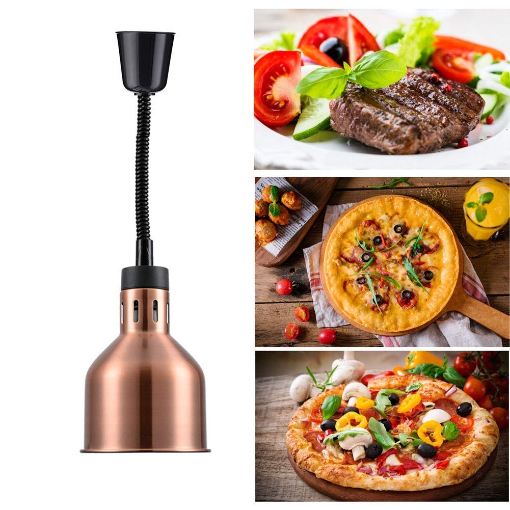 Komercyjna Lampa Grzewcza Do Podgrzewania Żywności, Chowana Lampa Grzewcza Do Bufetu Z Żarówką Podczerwieni 250 W, Lampa Wisząca, Lampa Izolacyjna Do Żywności, Wyposażenie Kuchni Restauracyjnej, 170