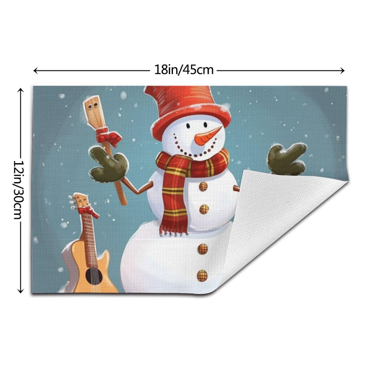 Weihnachts-Tischsets Set Mit 6 Motiven – Wasserdicht, Leicht Zu Reinigen, 32.5x41.5 Cm