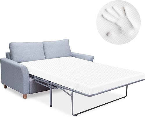 Heyward Colchón de repuesto de espuma viscoelástica prémium para sofá cama individual 4.5 pulgadas Certificado CertiPUR-US Material lavable con
