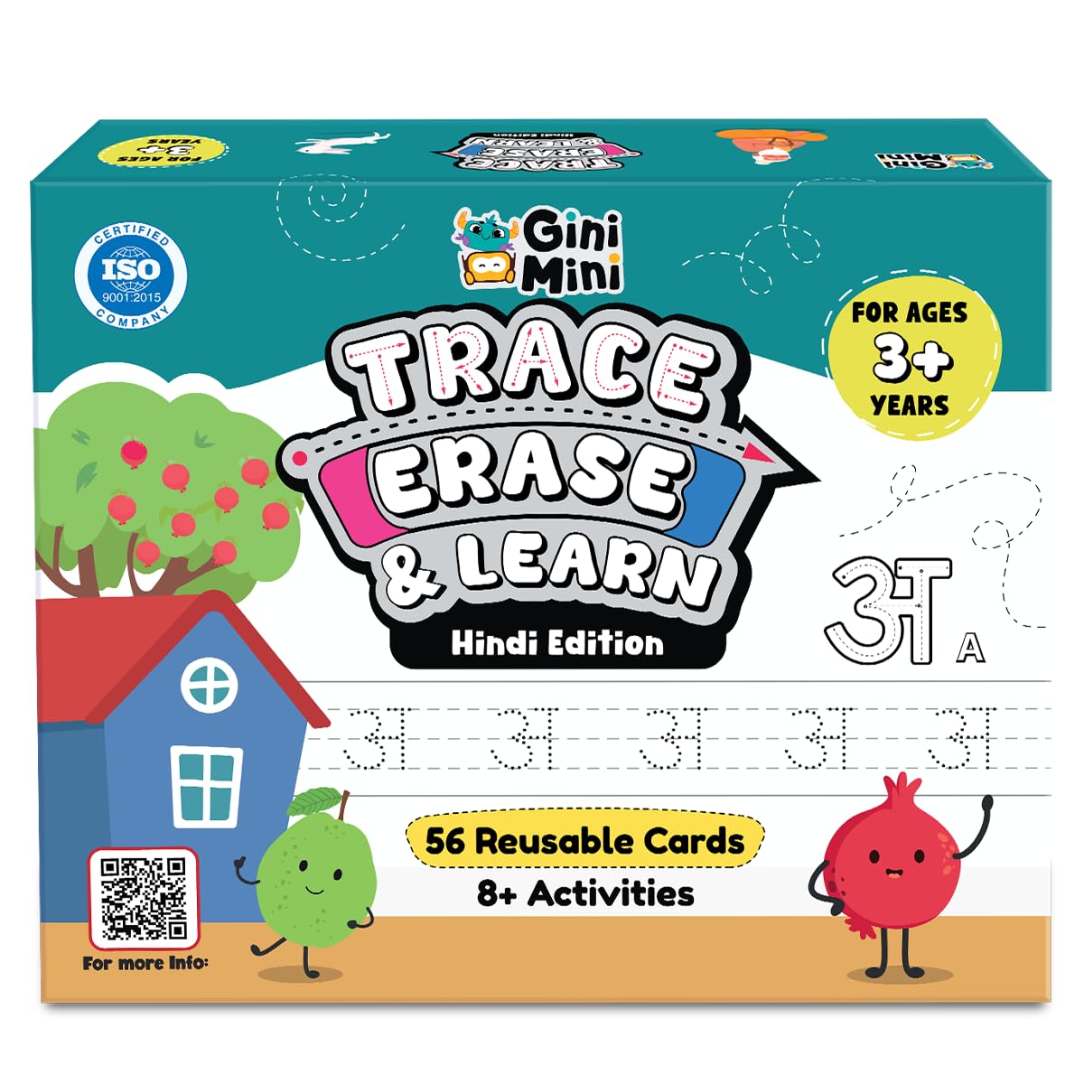 Trace, Erase & Learn – Hindi Edition | 56 Rewritable for Ages 3+ | Learn Swars & Vyanjans | Pre-Writing Hindi Activity Kit with Marker, Play-Doh & Rhymes-image-8