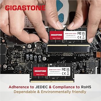 DDR5 RAM Laptop Only】 GIGASTONE 32GB Kit (2x16GB) DDR5