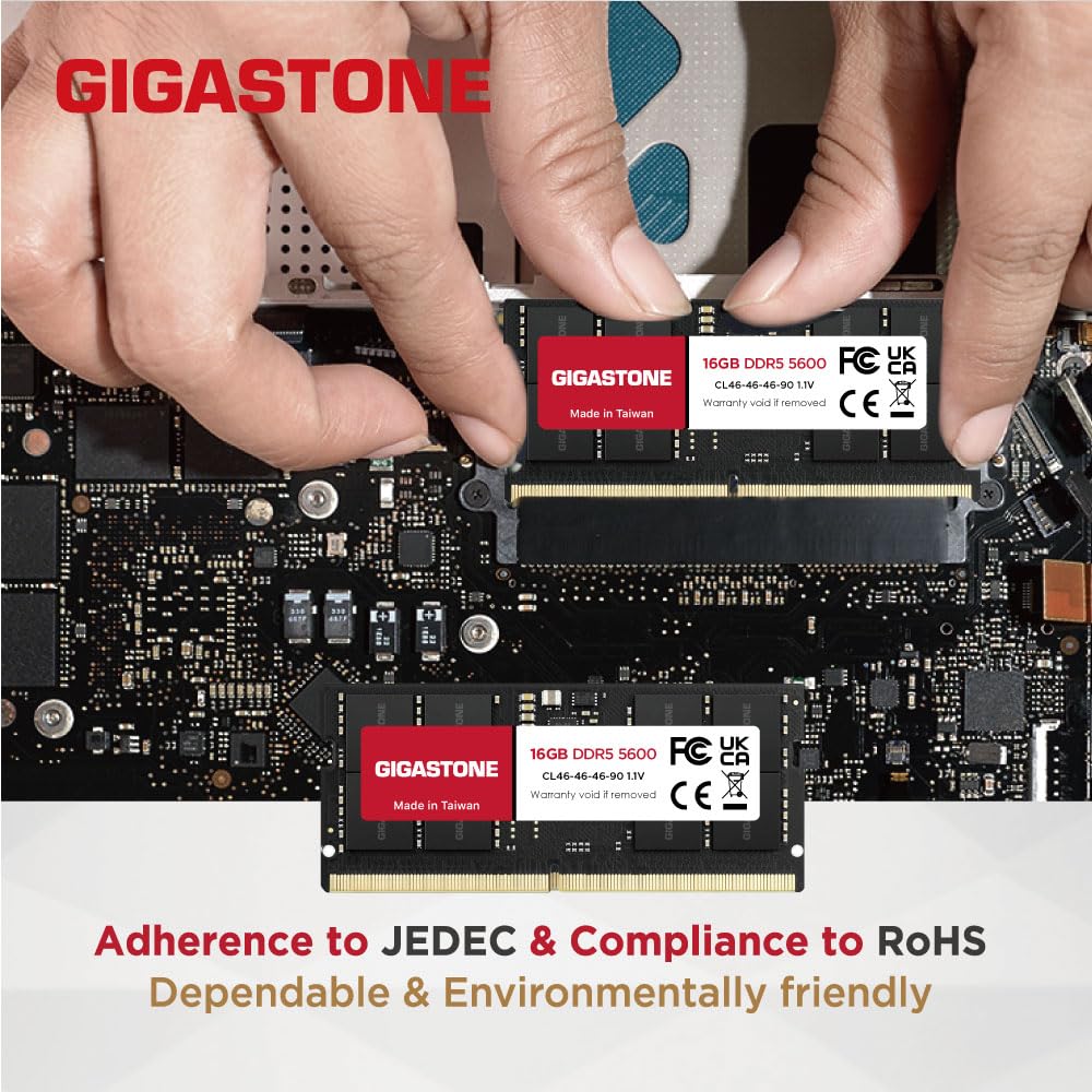 Amazon.co.jp: 【メモリ DDR5】GIGASTONE 16GBx2枚 (32GB Kit) DDR5