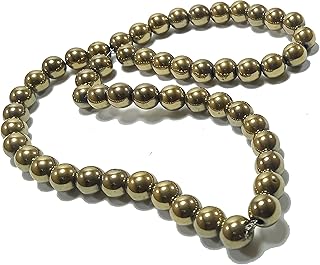 रेकी हीलिंग और क्रिस्टल हीलिंग स्टोन बीड साइज 8 मिमी के लिए पाइराइट स्टोन लाइन बीड्स