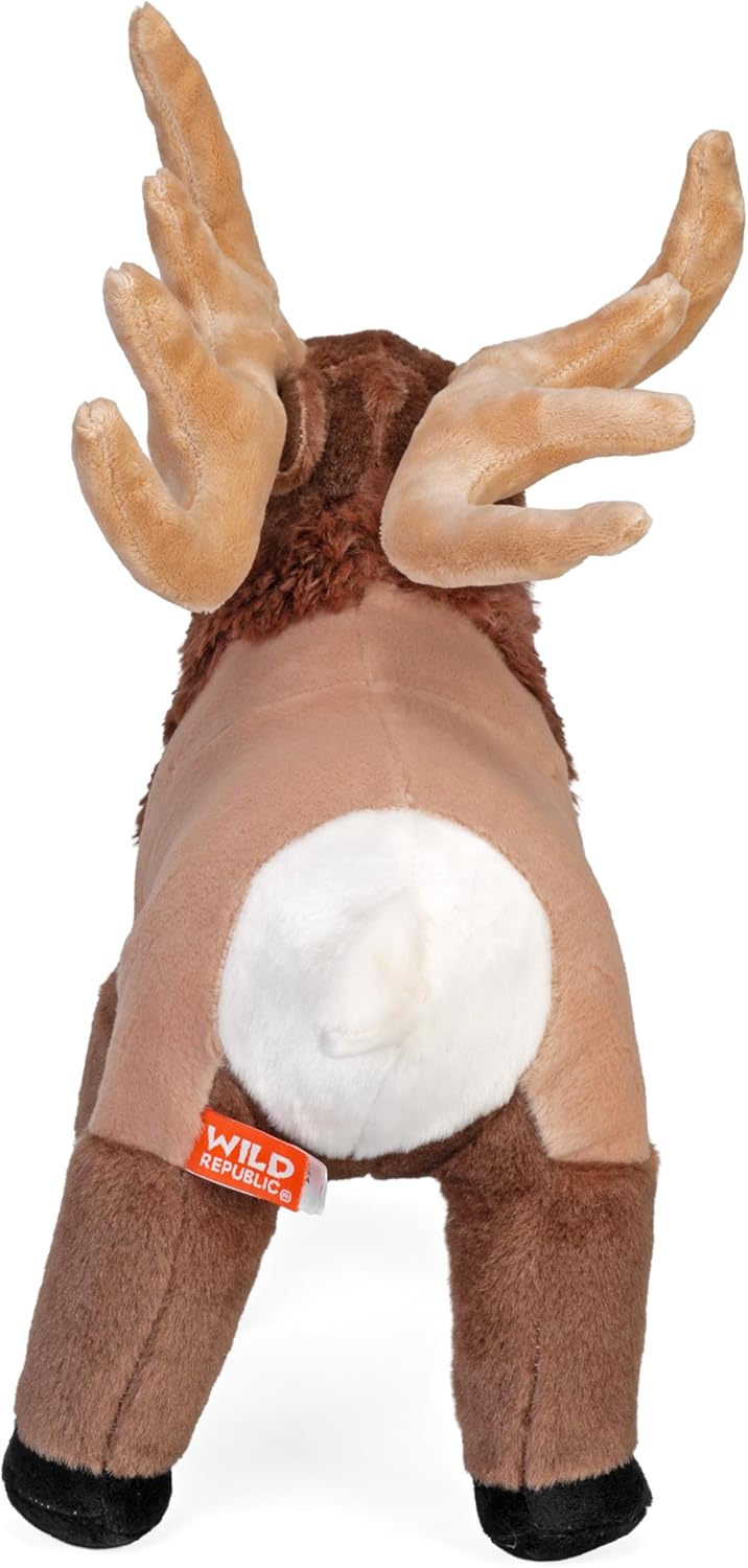 Wild Republic Cuddlekins, Elk Plush, Stuffed Animal, Plush Toy, Gifts for Kids, 12 inches