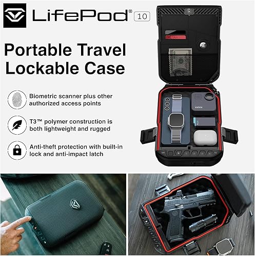 Miniatura 2 de VAULTEK LifePod 10 - Funda compacta con cerradura resistente a la intemperie con cerradura integrada, cable de seguridad de acero y funda para
