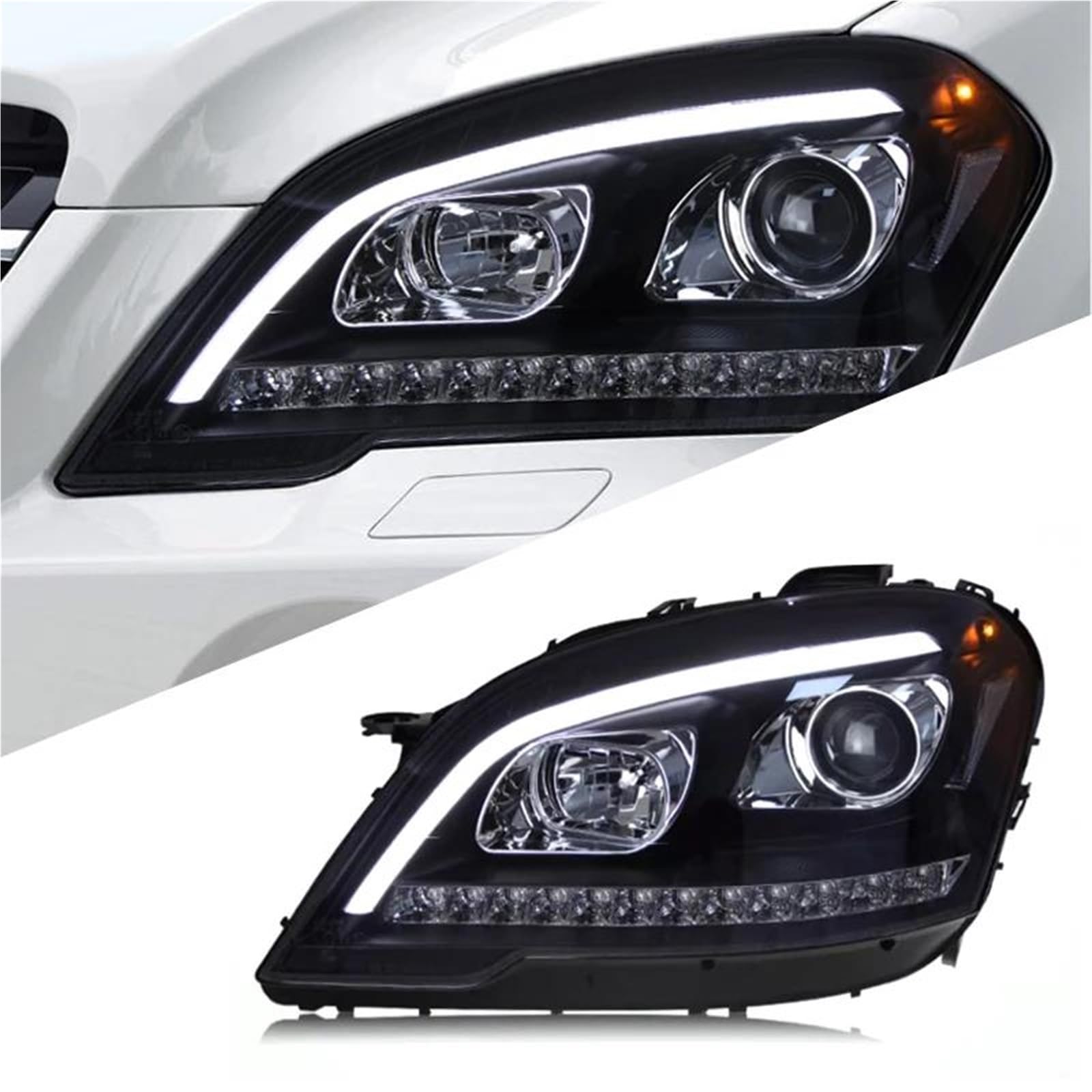 Migliora la sicurezza della guida notturna Accessori Per Auto Fari Allo Xeno DRL Per Benz W164 ML350 500 2009-2012 Gruppo