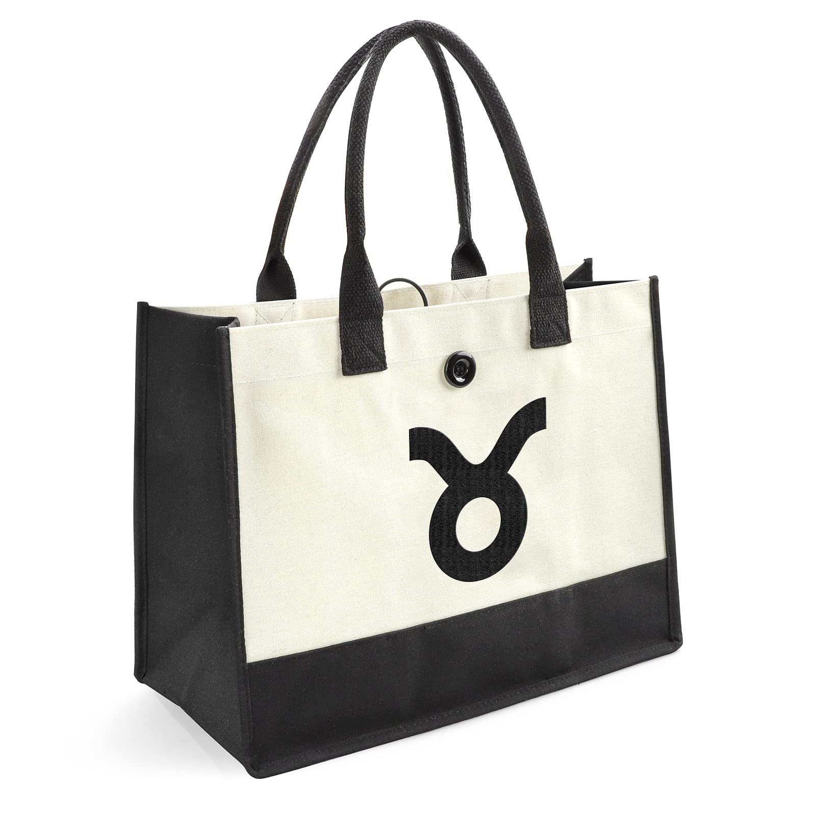 YOOFANCanvas Tote Bag - Personalized 12 Zodiac Signs Bag, Birthday Gift for Women, Anniversary, Bridal Shower, Wedding, Mom and Daughter, Taurus
