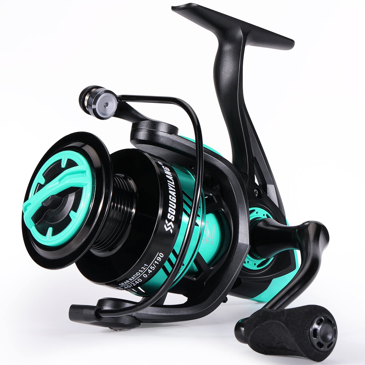 Sougayilang Fishing Reel, Ultralight Spinning Reel with Aluminum Spool, 5.2:1 High Speed Spinning Fishing Reel, 1000-6000 Series for Freshwater