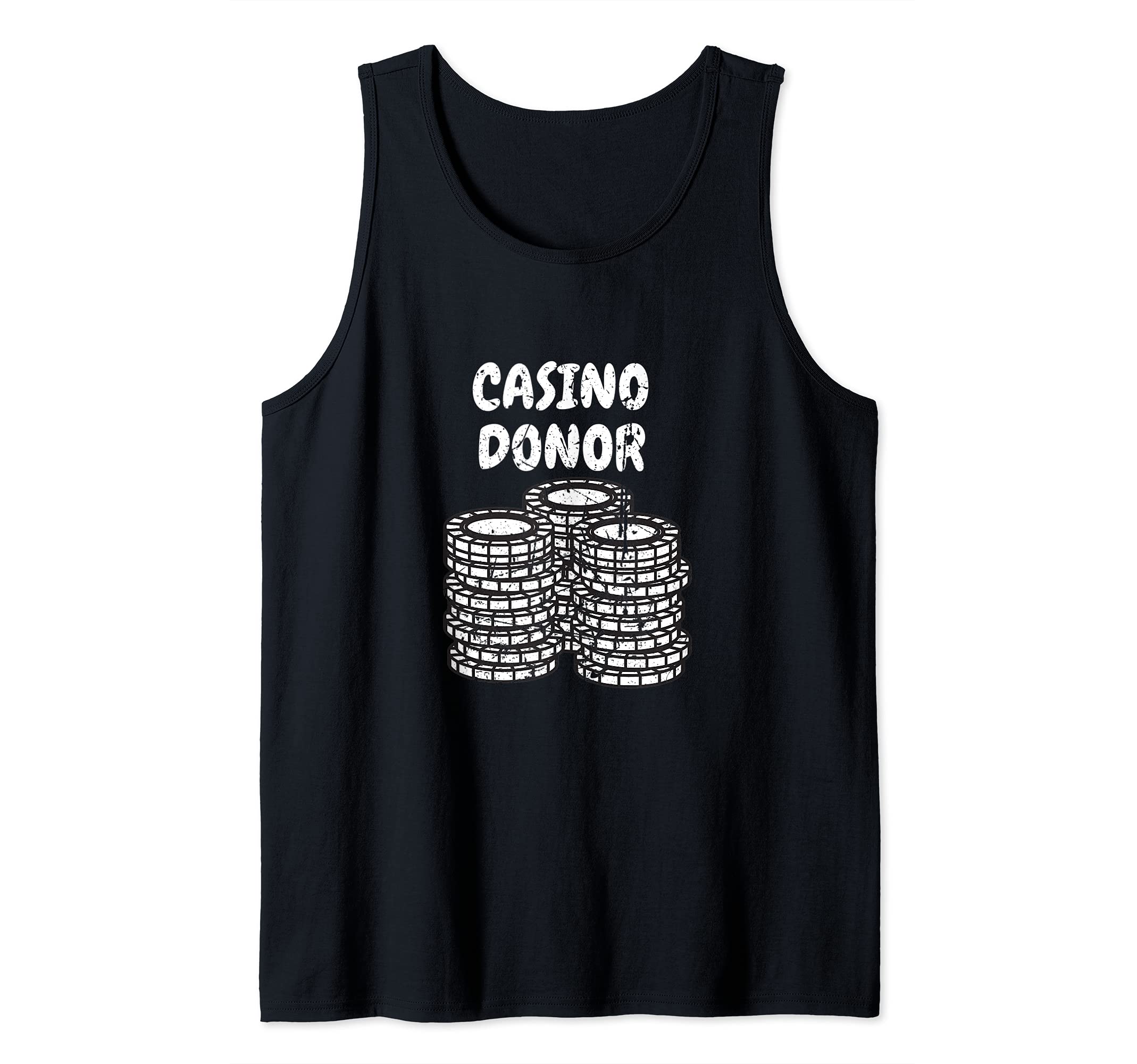 Mens Funny Casino Donor Design Poker Player Gambling Tank Top