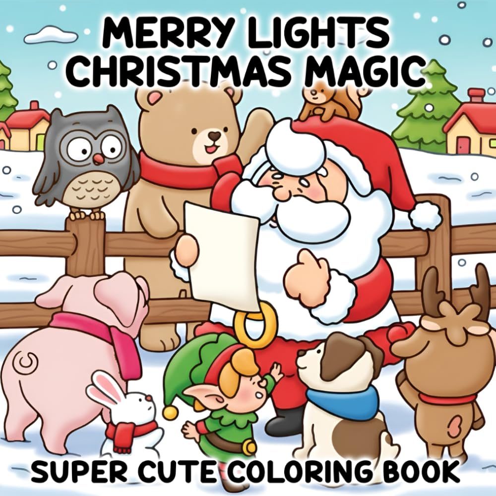 Merry Lights Christmas Magic: For Adults & Teens Featuring Cozy and Festive Winter Holiday Scenes