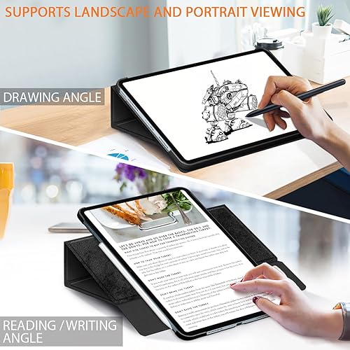 Miniatura 4 de Funda giratoria 360 para tablet Xiaomi Pad 6Pad 6 Pro de 11 pulgadas, con soporte para lápices, funda protectora de visión multiángulo con apagado y