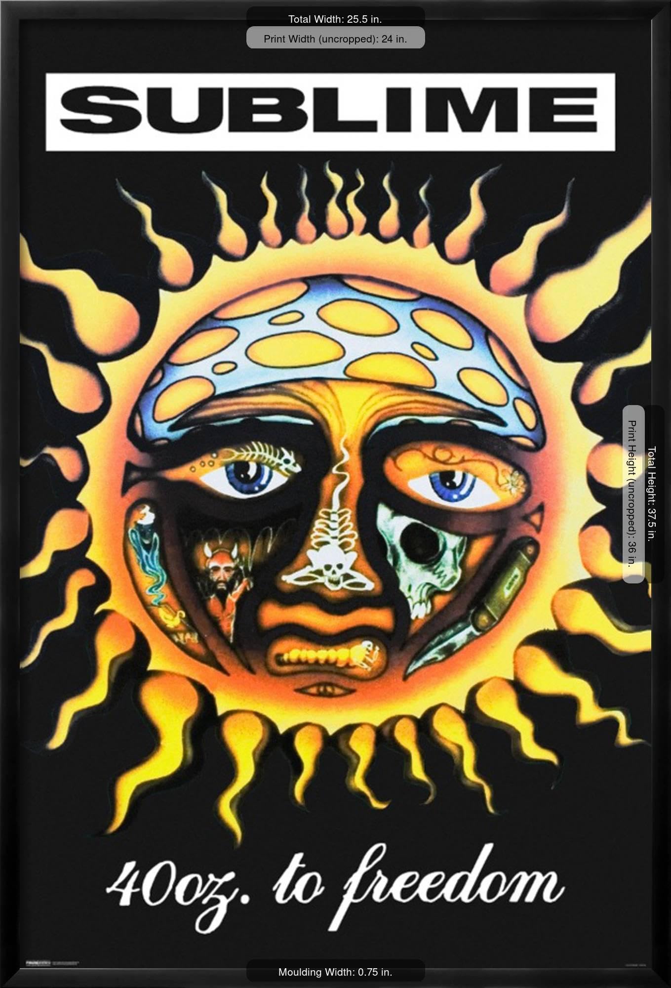 Amazon.com: AllPosters Wall Poster Sublime- 40 Oz. To Freedom on