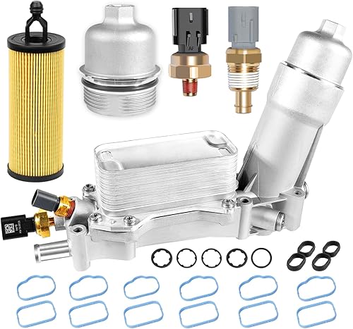 Miniatura 10 de 926-959 - Carcasa de aluminio mejorada para filtro de aceite de motor con sensores y juntas para Chrysler 200 300 Dodge Ram Avenger Challenger Jeep