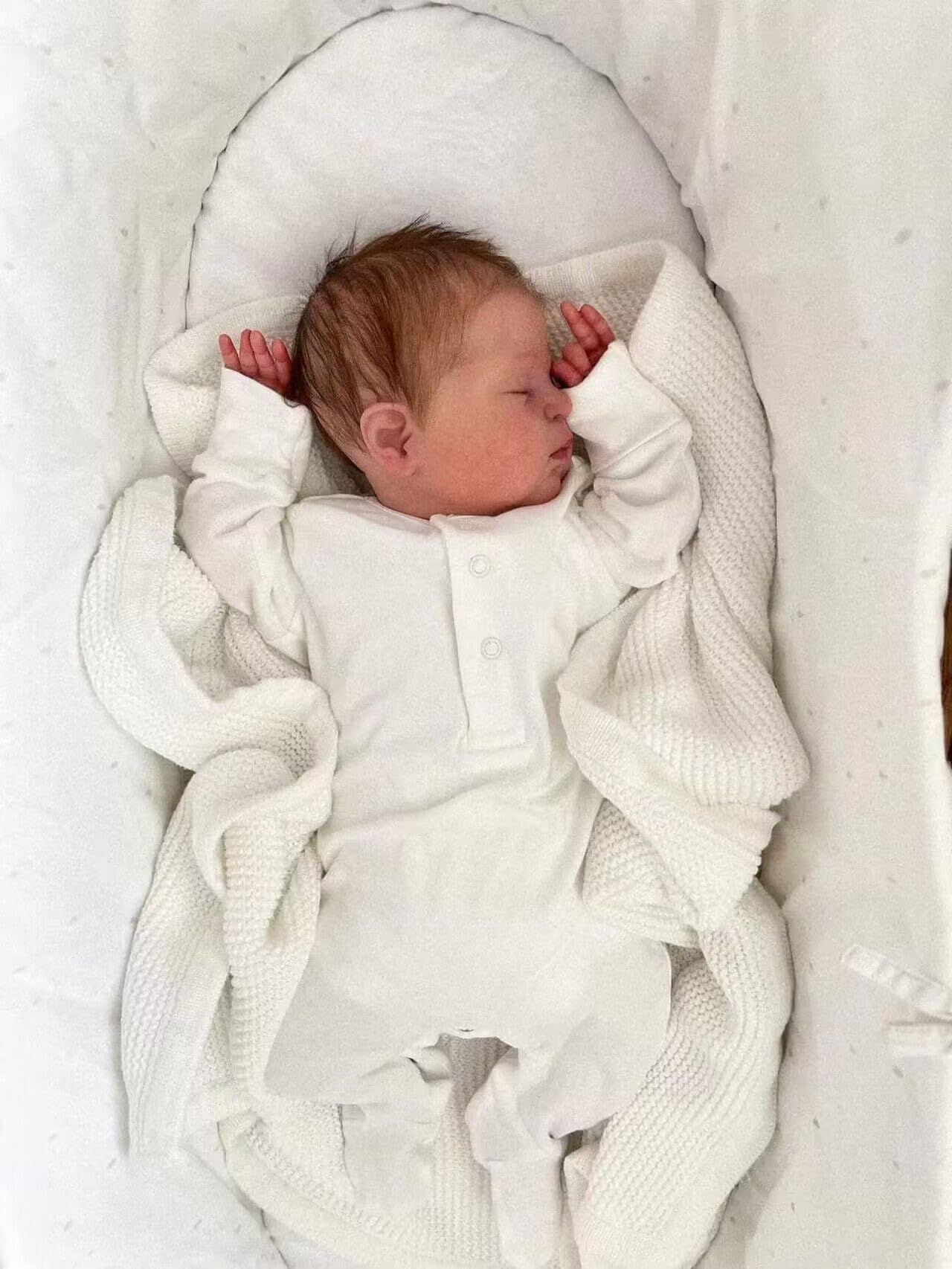 Bambole Reborn Maschio Originali Sembra un vero Bambino Ragazzo con gli occhi chiusi Silicone Bambole Che Sembrano Vere Bambola Realistico Fatto a Mano 50cm