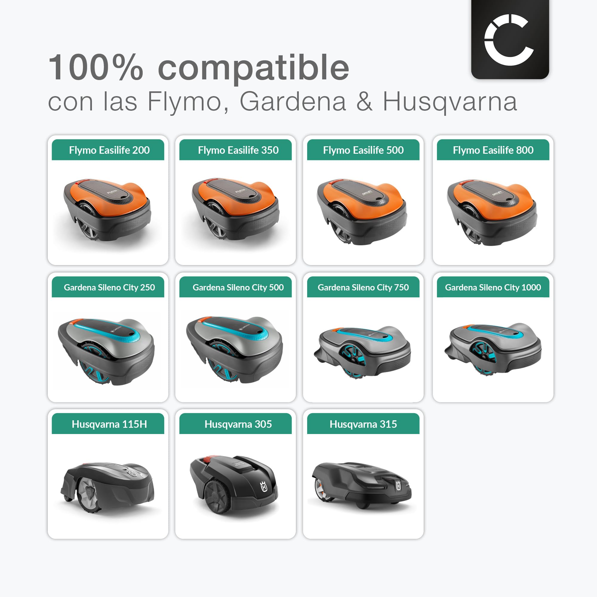 CELLONIC 1x Batería para Jardín Compatible con Husqvarna Automower Limited Edition 2020, Compatible con Gardena Sileno Minimo 250, Sileno Life 750, Husqvarna 584 84 28-02 - (2500mAh, 18V)