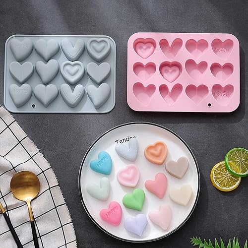 Miniatura 6 de Moldes de silicona antiadherentes para el día de San Valentín, para decoración de pasteles, herramienta pequeña de arcilla de jabón, bandeja de