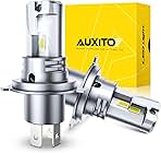 AUXITO H4 Light Bulb, 50000LM 900% Super Brighter, Real 1:1 Size, 9003/HB2 LED Fog Light for Night Driving, 6500K Cool White, 50000Hrs Long Service Life, Plug and Play, Pack of 2