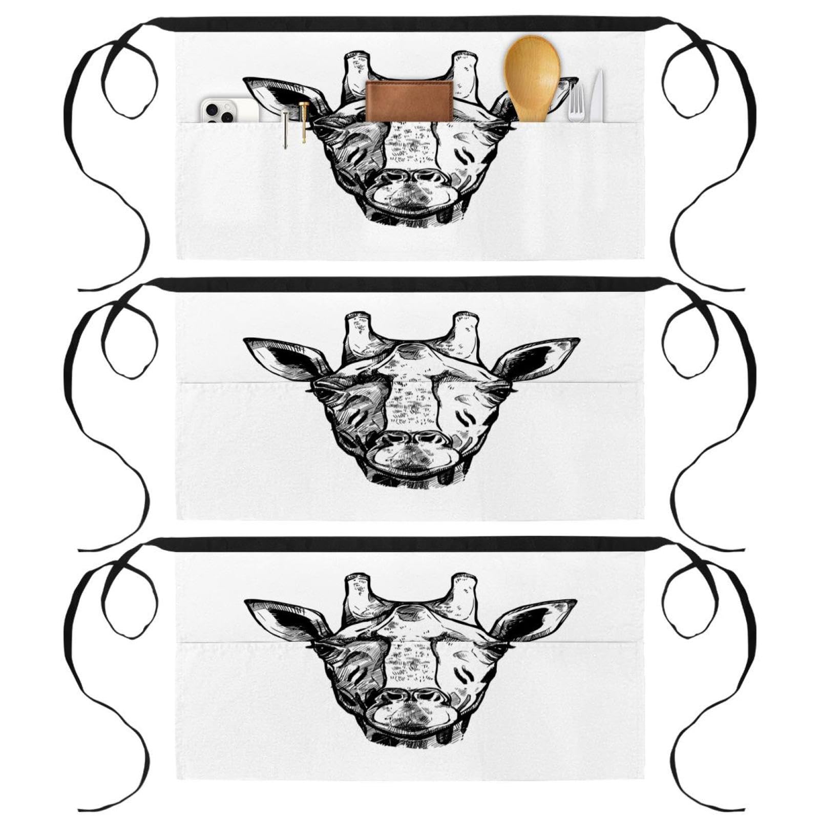Tablier court de chef multicolore avec poches pour restaurant - 8