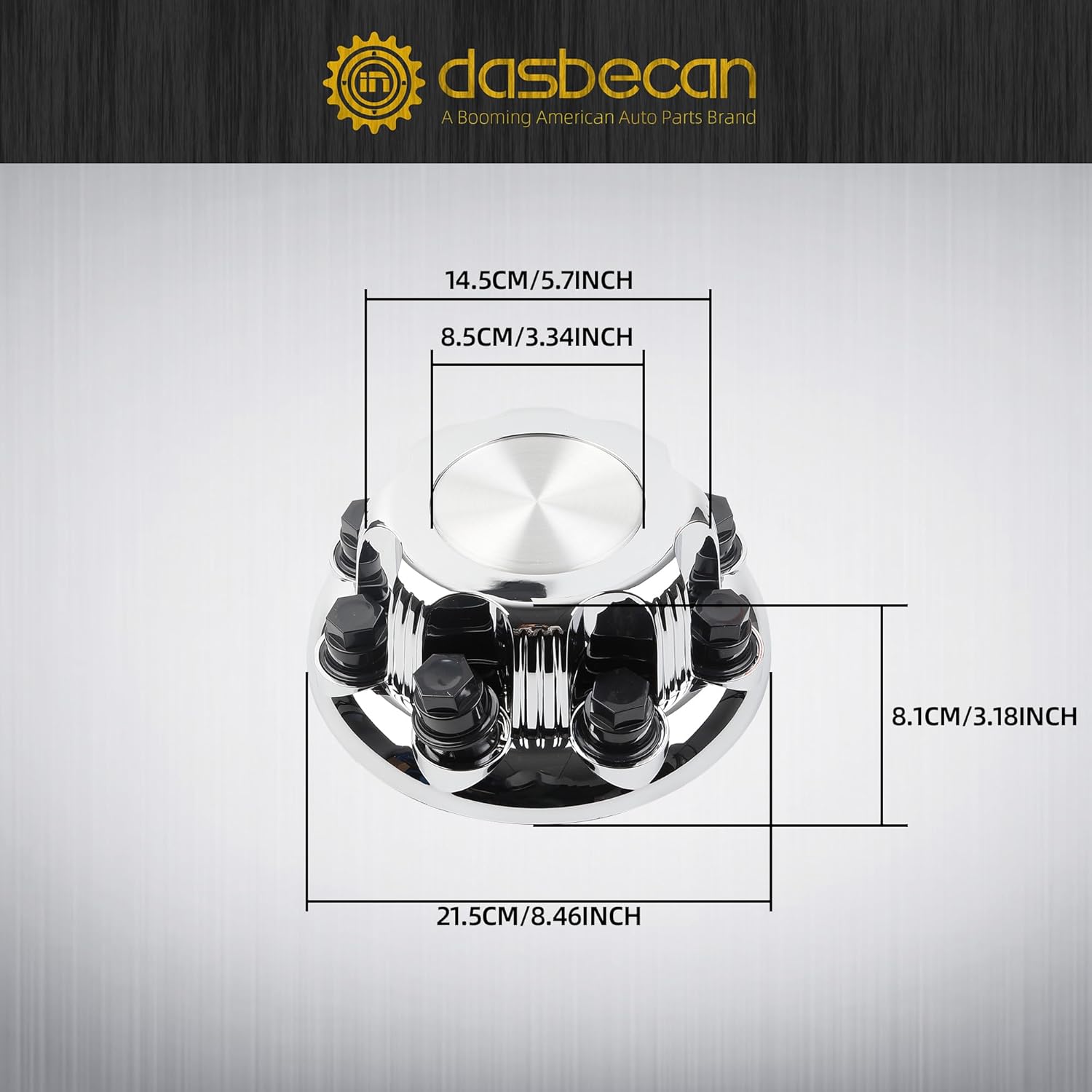 Dasbecan 4PCS Wheel Center Hub Caps& 8 Lugs Compatible with Chevrolet Avalanche 2500 2002-2006 Chevy Silverado 1500 HD 2500 3500 GMC Sierra 1999-2010 16 Inch Hubcaps Replaces 5079 15039489 15039488