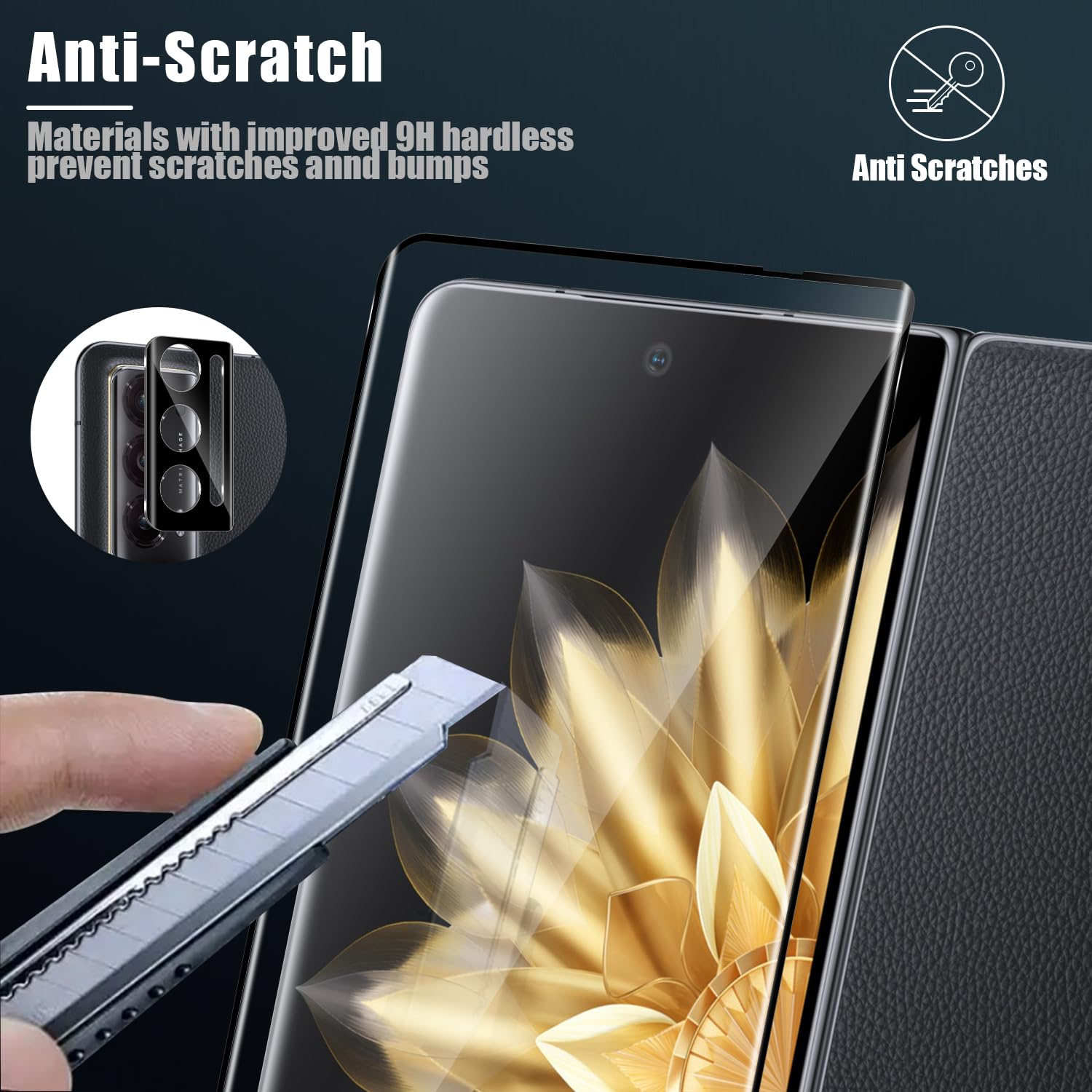 2+2 Vetro Temperato Per Honor Magic V2 – Protezione Schermo E Fotocamera 9H Antigraffio, Anti-impronte | Compatibile Con Custodie, Pellicola Trasparente